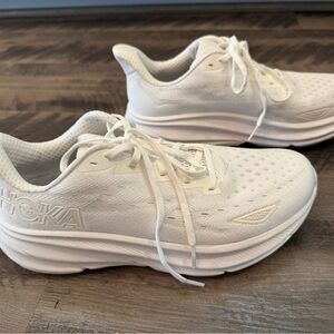 Hoka All-White Athletic Sneakers